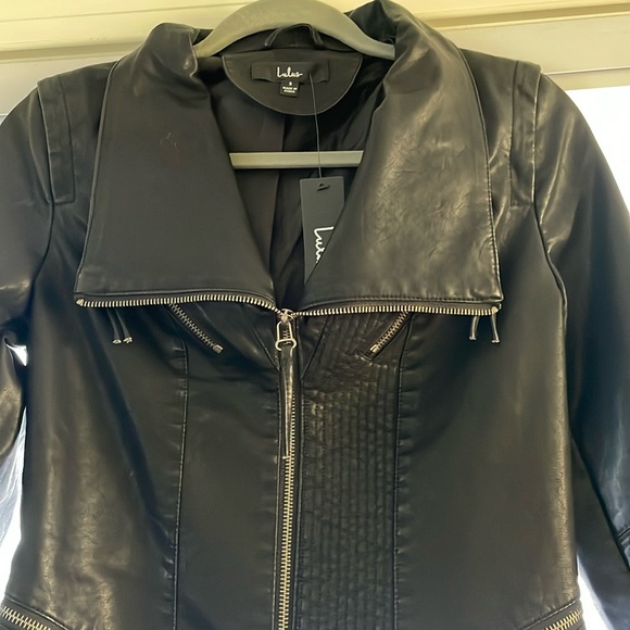 Lulu’s Black Vegan Leather Jacket - Picture 4 of 5